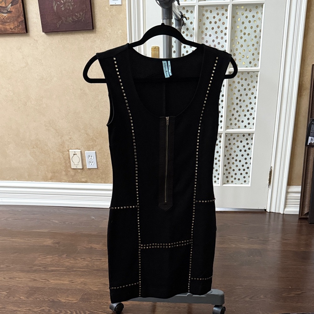Guess by Marciano Black Studded Mini Dress
